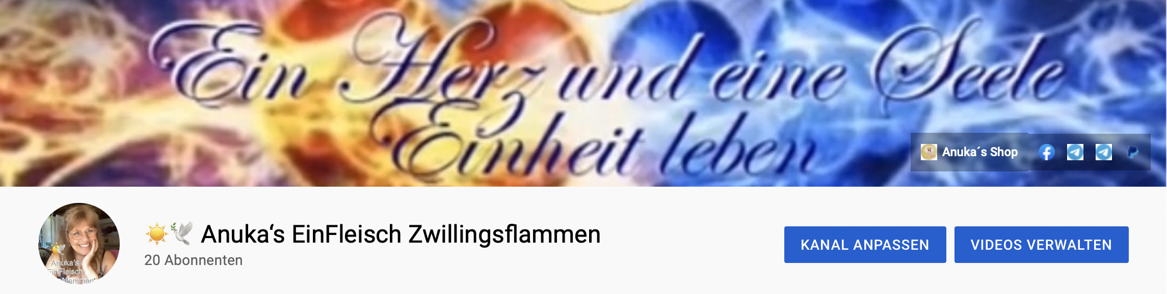 Anuka´s EinFleisch Zwillingsflammen Seelenheilarbeit mein YouTube Kanal von Anna Anuka Sabine Lienhard www.be-alive-peace-inside.de 
